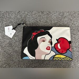 Valentino Multicolor Snow White Leather Clutch RED Valentino